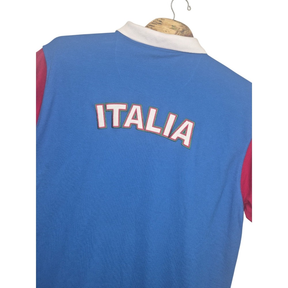 Italian‎ Polo Shirt Italian Flag & Word Big Embroidery Size 3XL